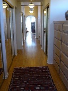 Rebecca's walk in wardrobe